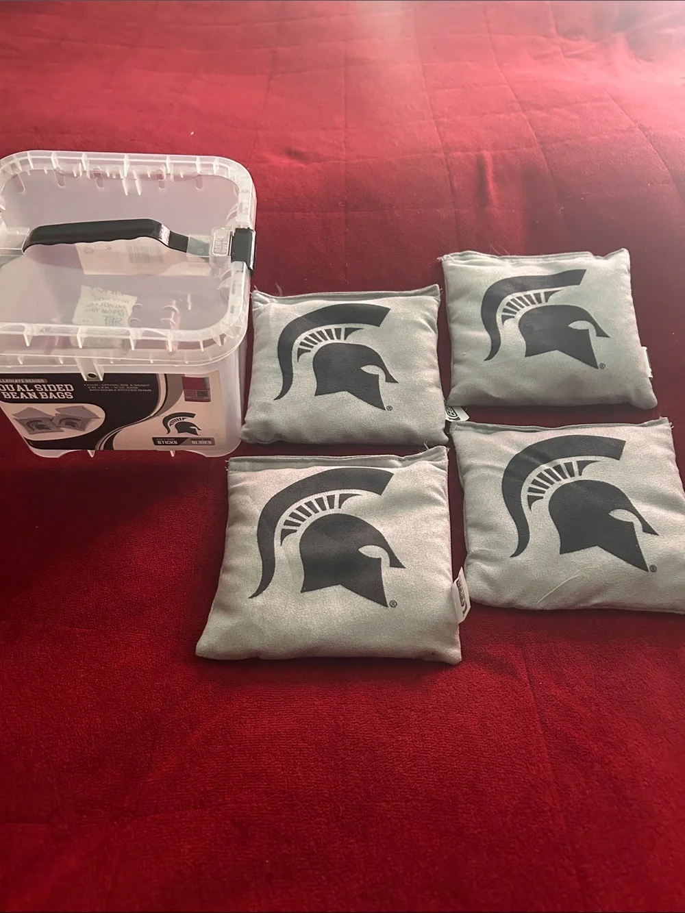 Trojan Cornhole Bean Bag Set - Gray